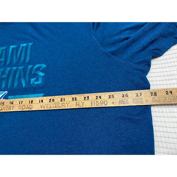 Miami Dolphins Nike Dri-Fit Blue Mens Size 3XL Football Short Sleeve Shirt NFL - Picture 3 of 10
